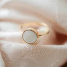 Comfy - Kör alakú 14k arany gyűrű - anyatejes vagy babahajas