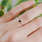 LittleHeart - golden tiniest heart ring with breast milk or baby hair