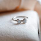 LittleHeart - golden tiniest heart ring with breast milk or baby hair