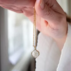 Peakem szilvamag medál - 14k arany medál 15mm 