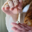 Peakem szilvamag medál - 14k arany medál 15mm 