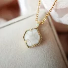 Peakem szilvamag medál - 14k arany medál 15mm 