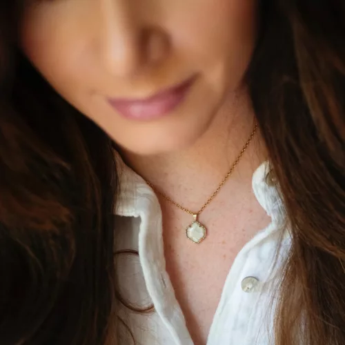 Peakem szilvamag medál - 14k arany medál 15mm 