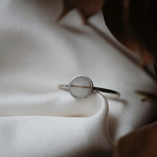 Spirit - Kör alakú 925 ezüst gyűrű - anyatejes vagy babahajas