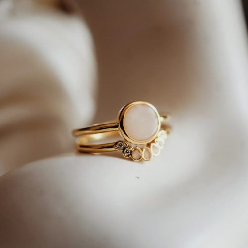 Chi-Chi Threesome Gold Breast Milk or Baby Hair Ring