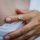 Chi-Chi Threesome Gold Breast Milk or Baby Hair Ring