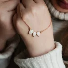 Triplet hármas csepp 14k arany anyatejes-babahajas medál