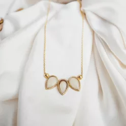 Triplet hármas csepp 14k arany anyatejes-babahajas medál