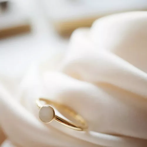 Szeretetkapszula 14k arany gyűrű - anyatejes vagy babahajas