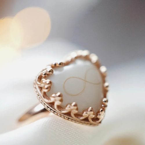Crown Fantasize - crown silver ring with a choice of shape - mother's milk or baby hair