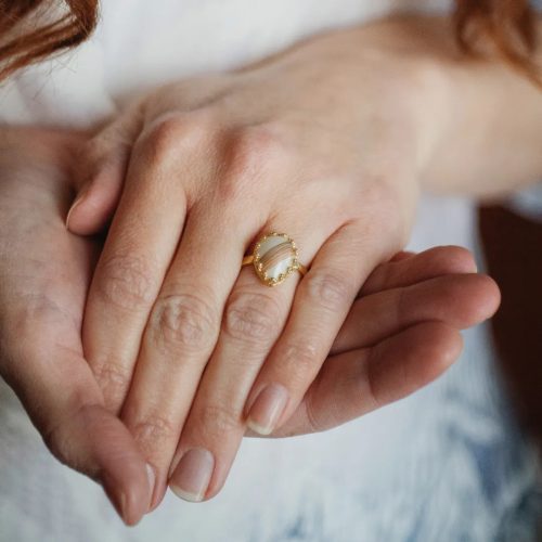 Fenséges Fantasize - koronás ezüst gyűrű választható formával - anyatejes vagy babahajas gyűrű