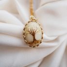 Crown Beat - Crown gold pendant with a choice of shape - mother's milk or baby hair