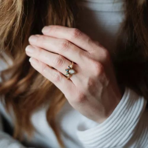 CSEPP SZERETET 14k arany anyatejes vagy babahajas gyűrű