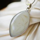 DRAW WITH MOTHER - silver socket pendant with mother's milk or baby hair