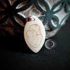 DRAW WITH MOTHER - silver socket pendant with mother's milk or baby hair