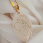 DRAW WITH MOTHER - silver socket pendant with mother's milk or baby hair