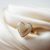 Heart Droplet Two Golden - Heart-shaped golden mother's milk or baby hair ring