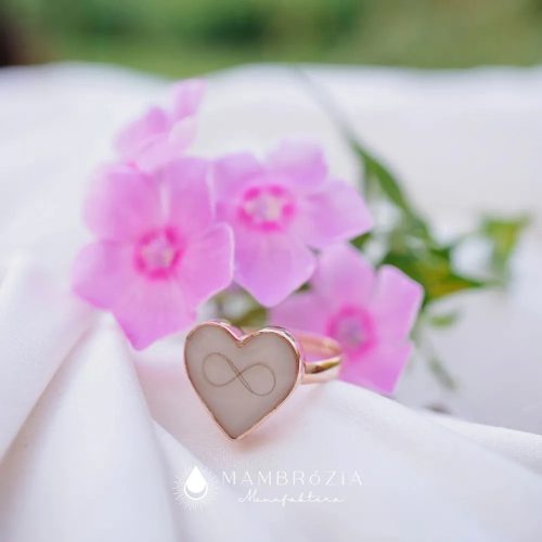 Tiszta Szív 14k - Szív alakú arany anyatejes vagy babahajas gyűrű