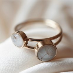   Dual Hero 14 k arany dupla foglalatos anyatejes és/vagy babahajas gyűrű