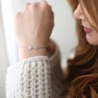 Dupla Tiny Heart - 5mm Szív - arany anyatejes karkötő anyatejjel vagy babahajjal