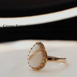   Crown Fantasize - crown gold ring with a choice of shape - mother's milk or baby hair