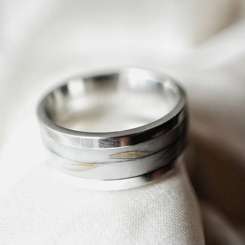 HEART TRIP - polished steel ring - 4mm or 8mm not adjustable