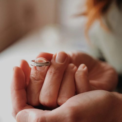 Heart  Trip -  csiszolt acél anyatejes vagy babahajas gyűrű - 4mm vagy 8mm nem állítható