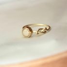 Knot - knotted mother's milk or baby hair ring - fixed size