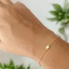 Varázskör - kör alakú 14k arany karkötő anyatejjel vagy babahajjal
