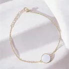 Varázskör - kör alakú 14k arany karkötő anyatejjel vagy babahajjal