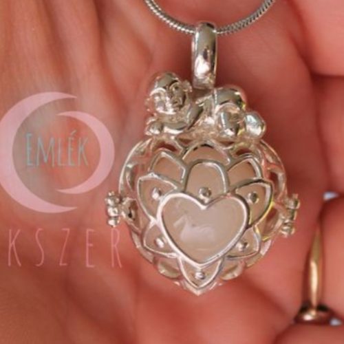 TALE OF POCKET Baby heart pearl cup with mother's milk or baby hair pearl - 925 silver