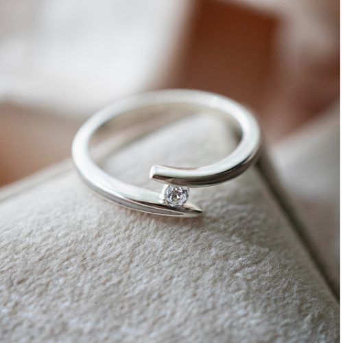 Vivid Endless Love silver ring breast milk or baby hair ring