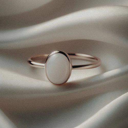 Chichi Round 14k gold ring - mother's milk or baby hair ring