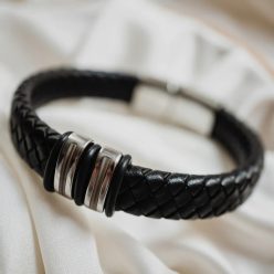   Sketch Prime - Premium leather bracelet - with mother's milk or baby hair or DNA-free version