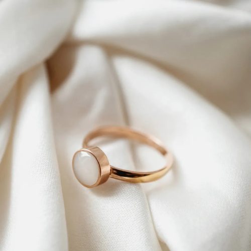 Chichi Round 14k gold ring - mother's milk or baby hair ring