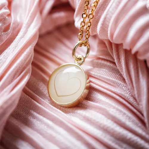 Varázskör - Kör alakú anyatej medál - 925 ezüst babahajas medál