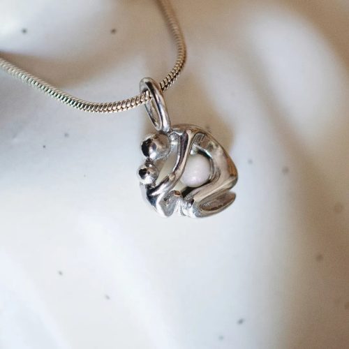 Storge love pendant - silver - with breast milk or baby hair