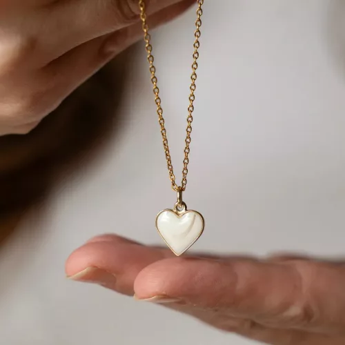 Tiszta Szív 14k - Szív alakú arany medál - anyatejjel vagy babahajjal