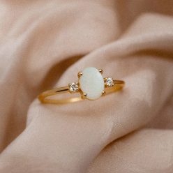 Kétcsillag arany anyatejes gyűrű - babahajas gyűrű