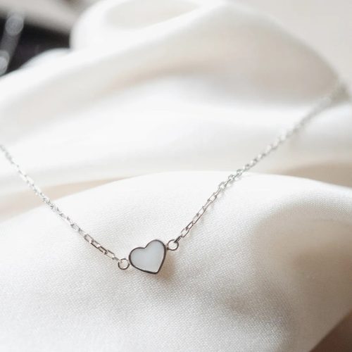 Tiny Heart One - 5mm Heart - silver with mother's milk or baby hair