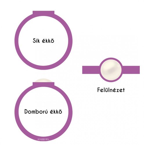 Triple Conjunction - Hármas ezüst gyűrű szett anyatejjel vagy babahajjal